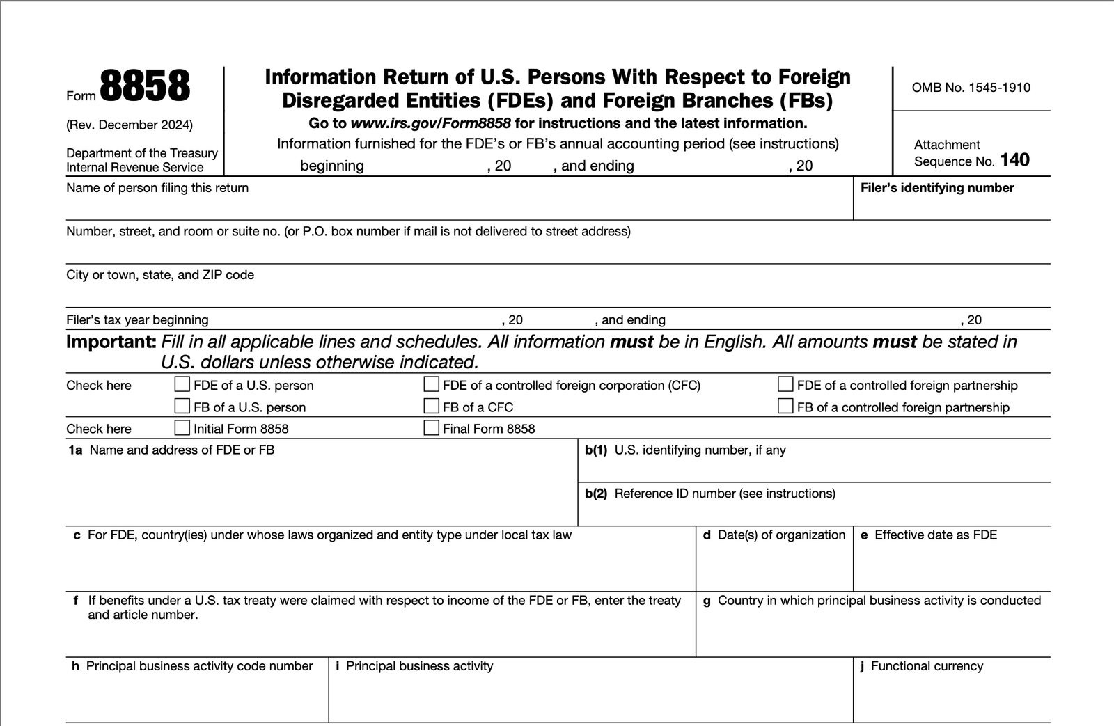 Form 8858: Everything You Need to Know