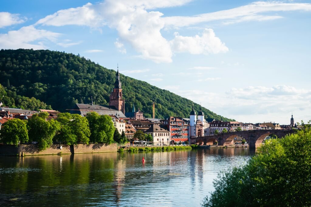 Peaceful riverside town in Germany with historic architecture, a prime destination for US military retirees living overseas seeking structured communities, quality healthcare, and a high standard of living.