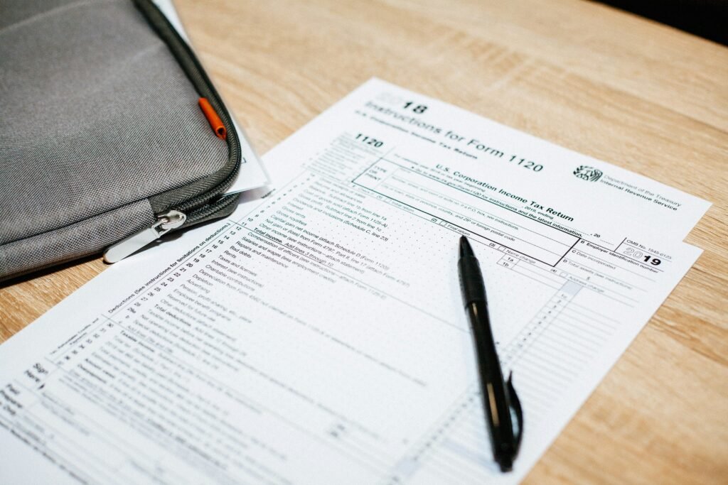 Picture of a US Corporate Tax Form 1120, IRS Tax Filing for Businesses, Tax Preparation and Compliance for Americans living Abroad