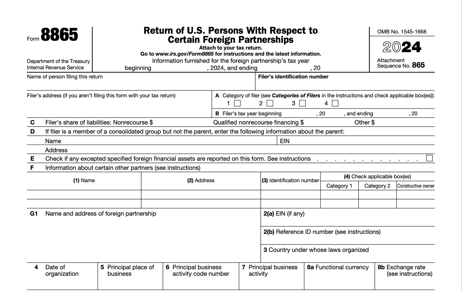 Form 8865: Instructions & What You Need to Know